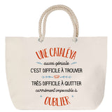 Sac Fête des Mères Mamie Famille Idée Cadeau anniversaire Noël Travail Boulot Métier Départ Retraite Collègue Femme cabas shopping plage