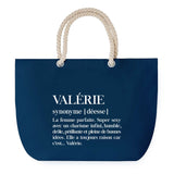 Sac de plage Bleu anse corde Valérie Définition Femme