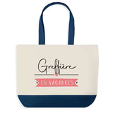 Sac de shopping bleu Greffière en Vacances
