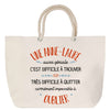 Sac Fête des Mères Mamie Famille Idée Cadeau anniversaire Noël Travail Boulot Métier Départ Retraite Collègue Femme cabas shopping plage