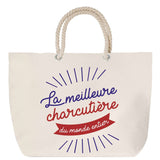 Sac Fête des Mères Mamie Famille Idée Cadeau anniversaire Noël Travail Boulot Métier Départ Retraite Collègue Femme cabas shopping plage