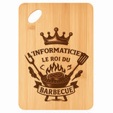 Planche bambou gravée personnalisée homme idée cadeau Fête des Pères apéro 30×20 prénom cuisine plateau fromage anniversaire noel papa papi 