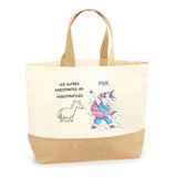 Sac Jute Fête des Mères Fêtes des Pères Mamie Papi Famille Idée Cadeau anniversaire Noël Travail Boulot Métier Départ Retraite Collègue Femme Homme