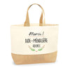 Sac Jute Fête des Mères Fêtes des Pères Mamie Papi Famille Idée Cadeau anniversaire Noël Travail Boulot Métier Départ Retraite Collègue Femme Homme