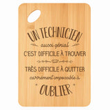 Planche bambou gravée personnalisée homme idée cadeau Fête des Pères apéro 30×20 prénom cuisine plateau fromage anniversaire noel papa papi 