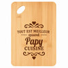 Planche bambou gravée personnalisée homme idée cadeau Fête des Pères apéro 30×20 prénom cuisine plateau fromage anniversaire noel papa papi 