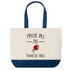 Sac de shopping bleu J'peux pas Tennis De Table
