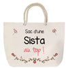 Sac Fête des Mères Mamie Famille Idée Cadeau anniversaire Noël Travail Boulot Métier Départ Retraite Collègue Femme cabas shopping plage