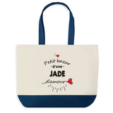 Sac de shopping bleu Bazar d'une Jade d'amour