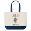 Sac de shopping bleu J'peux pas Signe Vierge