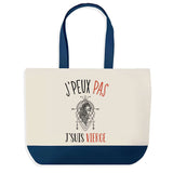 Sac de shopping bleu J'peux pas Signe Vierge