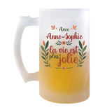 Chope de bière personnalisé, idée cadeau pour maman, femme ou collègue. Parfait pour Noël, anniversaire, fête des mères ou Secret Santa.