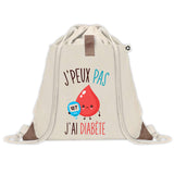 Sac à dos avec pochette J'peux pas Diabète