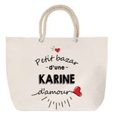 Sac Fête des Mères Mamie Famille Idée Cadeau anniversaire Noël Travail Boulot Métier Départ Retraite Collègue Femme cabas shopping plage
