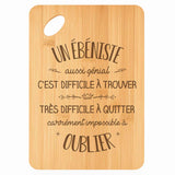 Planche bambou gravée personnalisée homme idée cadeau Fête des Pères apéro 30×20 prénom cuisine plateau fromage anniversaire noel papa papi 