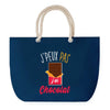Sac de plage Bleu anse corde J'peux Pas Chocolat