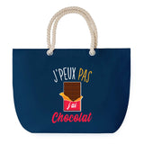 Sac de plage Bleu anse corde J'peux Pas Chocolat