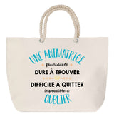 Sac Fête des Mères Mamie Famille Idée Cadeau anniversaire Noël Travail Boulot Métier Départ Retraite Collègue Femme cabas shopping plage