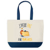 Sac de shopping bleu J'peux pas Pancakes