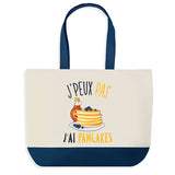 Sac de shopping bleu J'peux pas Pancakes
