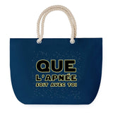 Sac de plage Bleu anse corde Apnée soit avec toi