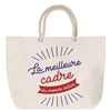 Sac Fête des Mères Mamie Famille Idée Cadeau anniversaire Noël Travail Boulot Métier Départ Retraite Collègue Femme cabas shopping plage
