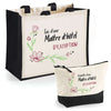 Cabas femme sac plage ou shopping tote bag pochette trousse Idée cadeau original pour anniversaire Noël travail départ retraite collègue famille fete des mères maman mamie