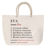 Sac Fête des Mères Mamie Famille Idée Cadeau anniversaire Noël Travail Boulot Métier Départ Retraite Collègue Femme cabas shopping plage