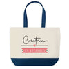 Sac de shopping bleu Créatrice en Vacances
