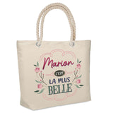 Sac Fête des Mères Mamie Famille Idée Cadeau anniversaire Noël Travail Boulot Métier Départ Retraite Collègue Femme cabas shopping plage