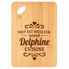 Planche bambou gravée personnalisée femme idée cadeau Fête des Mères apéro 30×20 prénom cuisine plateau fromage anniversaire noel maman mamie