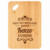 Planche bambou gravée personnalisée homme idée cadeau Fête des Pères apéro 30×20 prénom cuisine plateau fromage anniversaire noel papa papi 