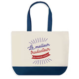 Sac de shopping bleu Traducteur Meilleur du Monde