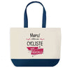 Sac de shopping bleu Merci Cycliste Géniale