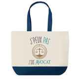Sac de shopping bleu J'peux pas Avocat