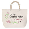 Sac Fête des Mères Mamie Famille Idée Cadeau anniversaire Noël Travail Boulot Métier Départ Retraite Collègue Femme cabas shopping plage