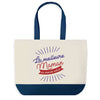 Sac de shopping bleu Maman Meilleure du Monde