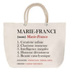 Sac Fête des Mères Mamie Famille Idée Cadeau anniversaire Noël Travail Boulot Métier Départ Retraite Collègue Femme cabas shopping plage