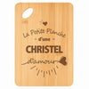 Planche bambou gravée personnalisée femme idée cadeau Fête des Mères apéro 30×20 prénom cuisine plateau fromage anniversaire noel maman mamie