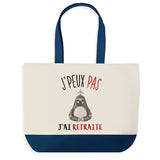 Sac de shopping bleu J'peux pas Retraite