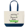 Sac de shopping bleu Meilleure Dresseuse de Chevaux de tous les temps