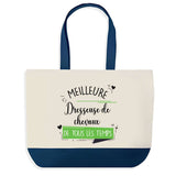 Sac de shopping bleu Meilleure Dresseuse de Chevaux de tous les temps