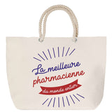 Sac Fête des Mères Mamie Famille Idée Cadeau anniversaire Noël Travail Boulot Métier Départ Retraite Collègue Femme cabas shopping plage