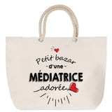 Sac Fête des Mères Mamie Famille Idée Cadeau anniversaire Noël Travail Boulot Métier Départ Retraite Collègue Femme cabas shopping plage
