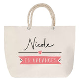 Sac Fête des Mères Mamie Famille Idée Cadeau anniversaire Noël Travail Boulot Métier Départ Retraite Collègue Femme cabas shopping plage