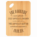 Planche bambou gravée personnalisée femme idée cadeau Fête des Mères apéro 30×20 prénom cuisine plateau fromage anniversaire noel maman mamie