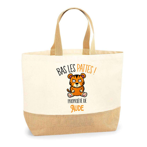 Sac Jute Fête des Mères Fêtes des Pères Mamie Papi Famille Idée Cadeau anniversaire Noël Travail Boulot Métier Départ Retraite Collègue Femme Homme