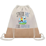 Sac Fête des Pères Papi Papa Cadeau anniversaire Noël Travail Boulot Métier Départ Retraite Collègue Homme cabas shopping plage