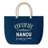 Sac de plage Bleu anse corde Certifiée meilleure Nanou