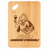 Planche bambou gravée personnalisée femme idée cadeau Fête des Mères apéro 30×20 prénom cuisine plateau fromage anniversaire noel maman mamie